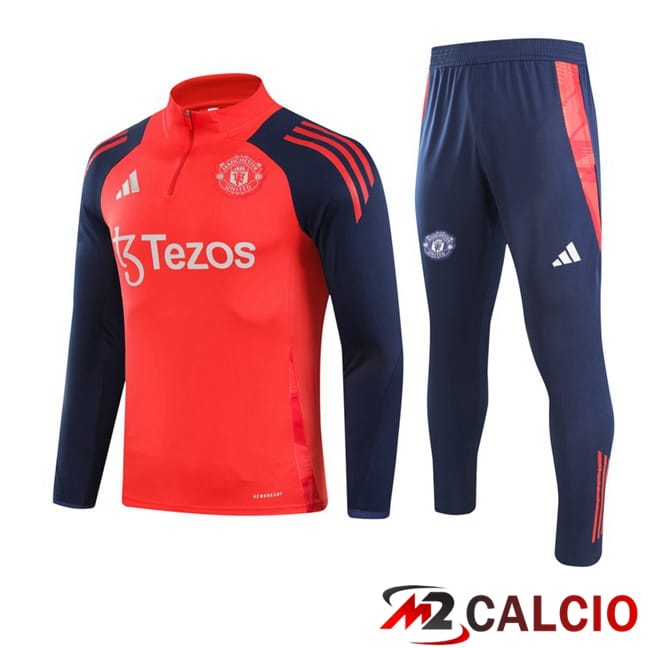 Insieme Tuta Calcio Manchester United Arancia 2024/2025