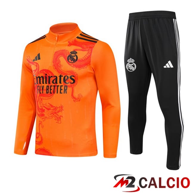 Insieme Tuta Calcio Real Madrid Arancia 2024/2025