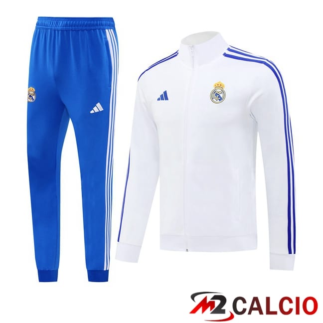 Insieme Tuta Calcio - Giacca Real Madrid Bianco 2024/2025