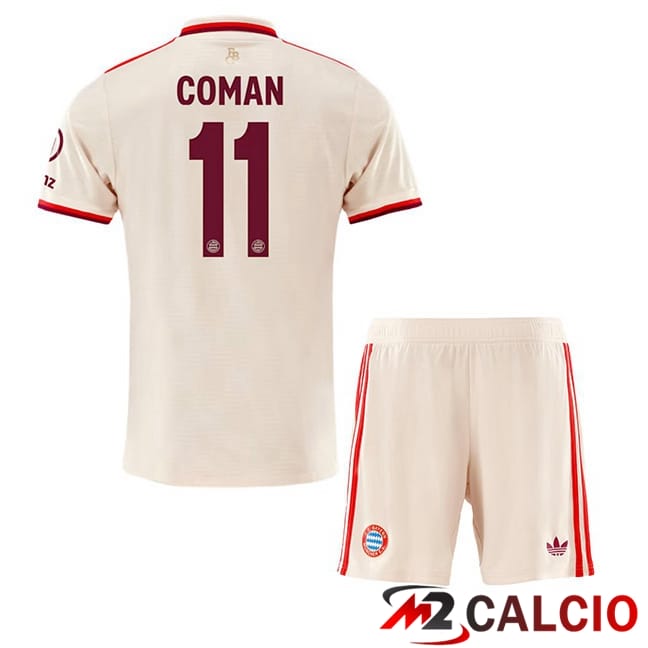 Maglie Calcio Bayern Monaco (Coman 11) Bambino Terza Giallo 2024/2025