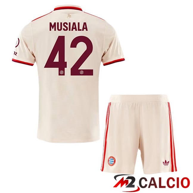 Maglie Calcio Bayern Monaco (Musiala 42) Bambino Terza Giallo 2024/2025
