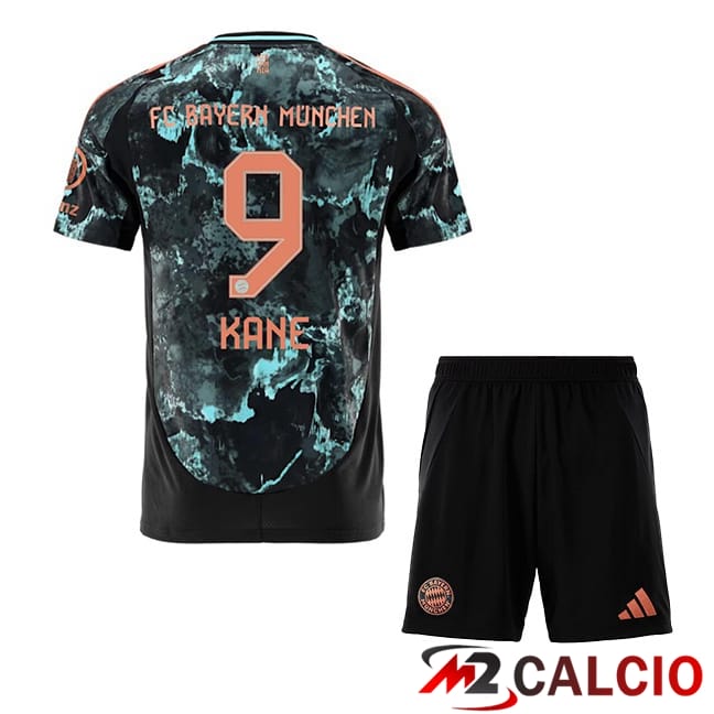 Maglie Calcio Bayern Monaco (Kane 9) Bambino Seconda Nero 2024/2025