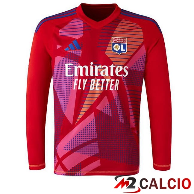 Maglie Calcio Lione OL Portiere Manica Lunga Rosso 2024/2025