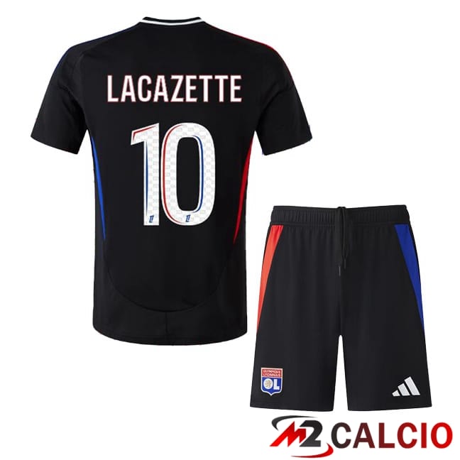 Maglie Calcio Lione OL (LACAZETTE 10) Bambino Seconda Nero 2024/2025