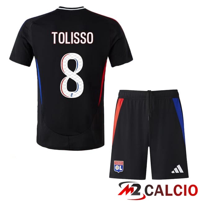 Maglie Calcio Lione OL (TOLISSO 8) Bambino Seconda Nero 2024/2025