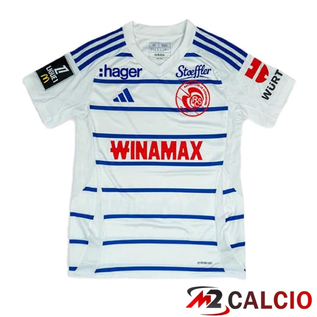 Maglie Calcio RC Strasbourg Alsace Seconda Bianco 2024/2025
