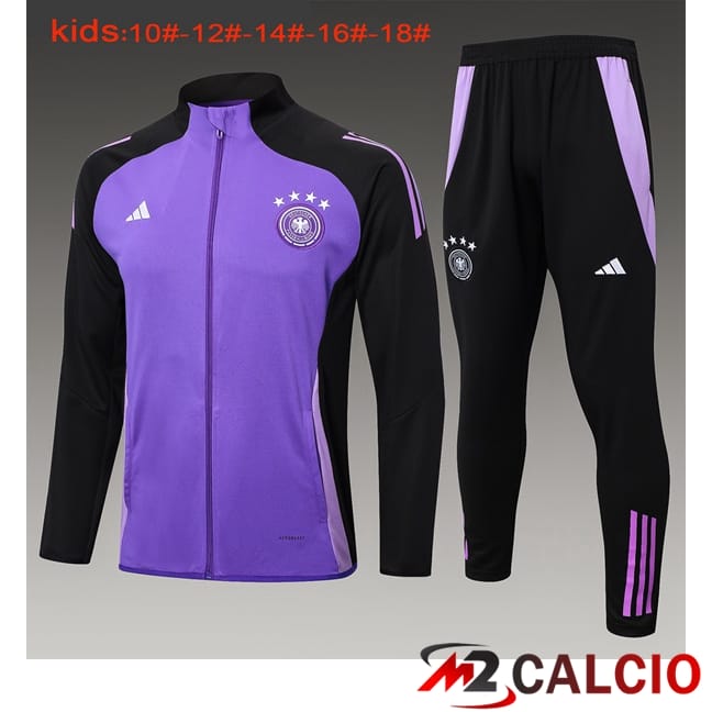 Insieme Tuta Calcio - Giacca Germania Bambino Viola 2024/2025