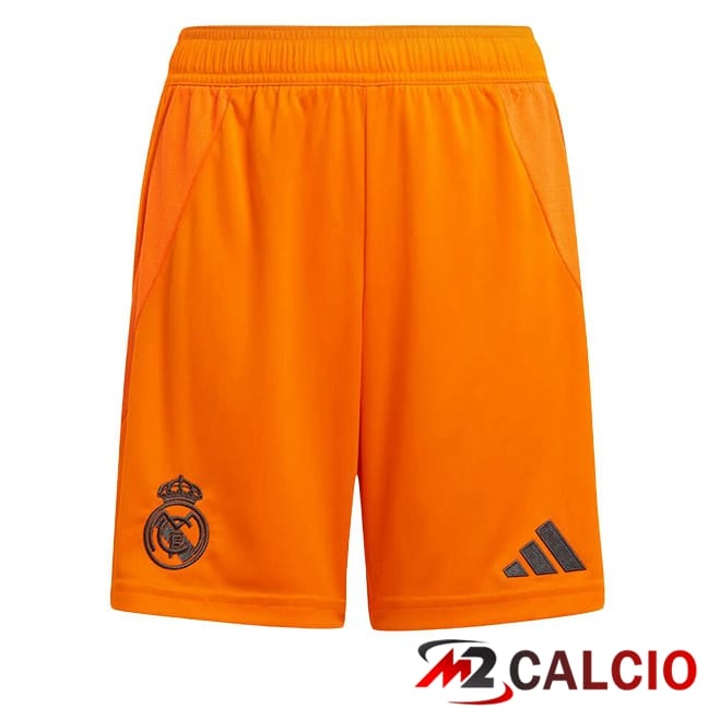 Pantaloncini Calcio Real Madrid Seconda Arancia 2024/2025