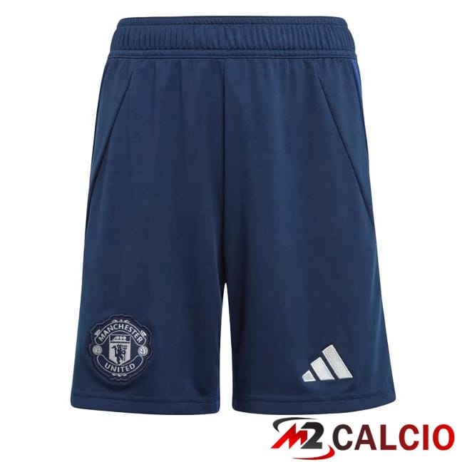 Pantaloncini Calcio Manchester United Seconda Blu 2024/2025