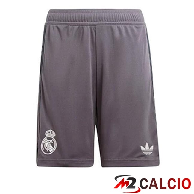 Pantaloncini Calcio Real Madrid Terza Grigio 2024/2025