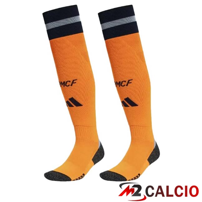 Calzini Calcio Real Madrid Seconda Arancia 2024/2025