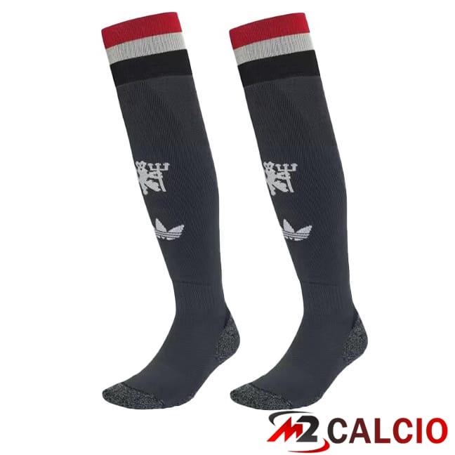 Calzini Calcio Manchester United Terza Bianco 2024/2025