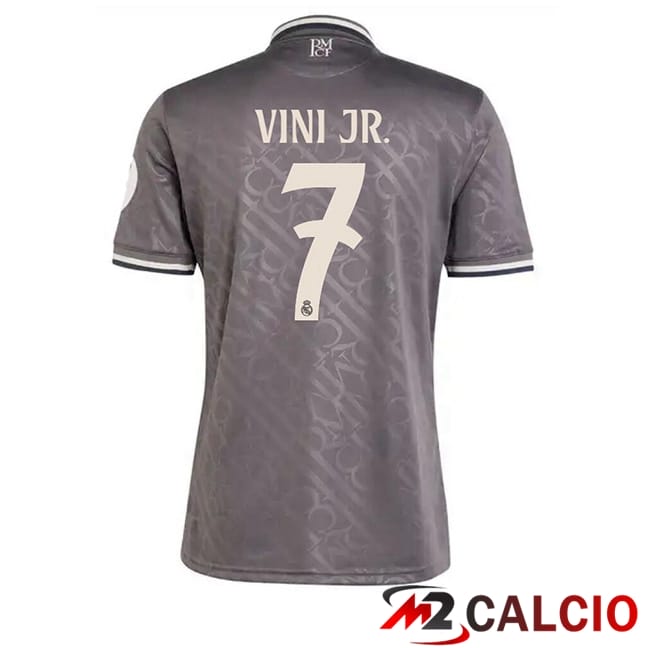 Maglie Calcio Real Madrid (Vini Jr. 7) Terza Grigio 2024/2025
