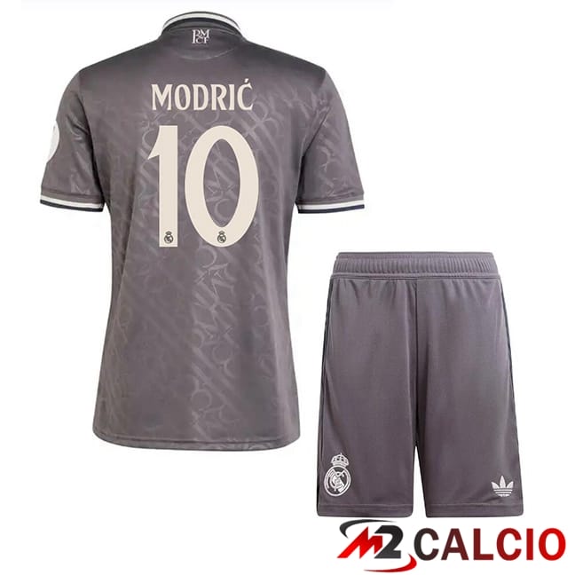 Maglie Calcio Real Madrid (Modrić 10) Bambino Terza Grigio 2024/2025