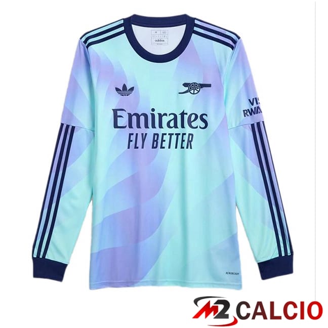 Maglie Calcio Arsenal Terza Manica Lunga Blu 2024/2025