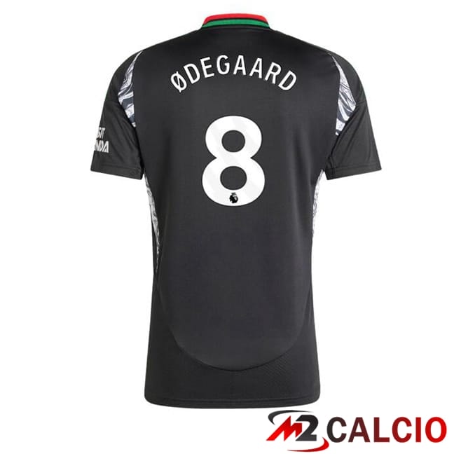 Maglie Calcio Arsenal (ØDEGAARD 8) Seconda Nero 2024/2025