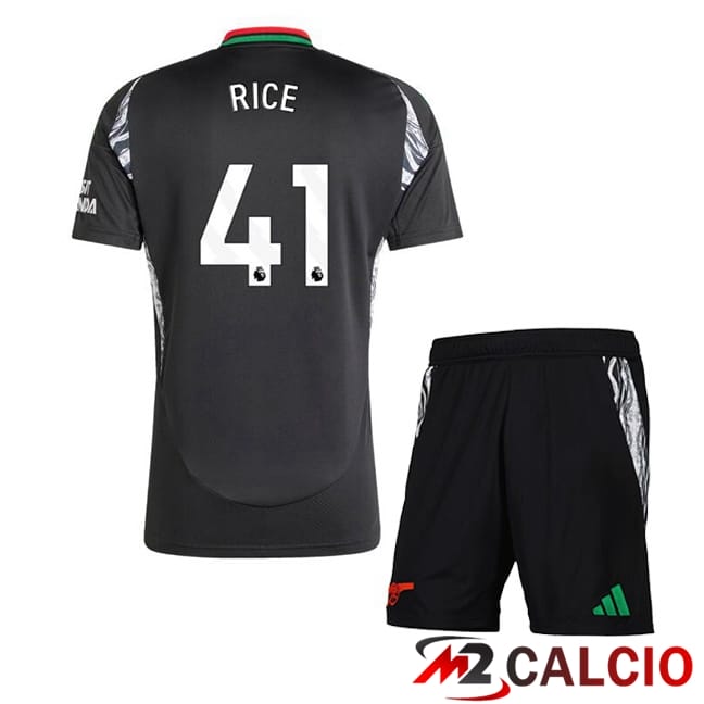 Maglie Calcio Arsenal (RICE 41) Bambino Seconda Nero 2024/2025
