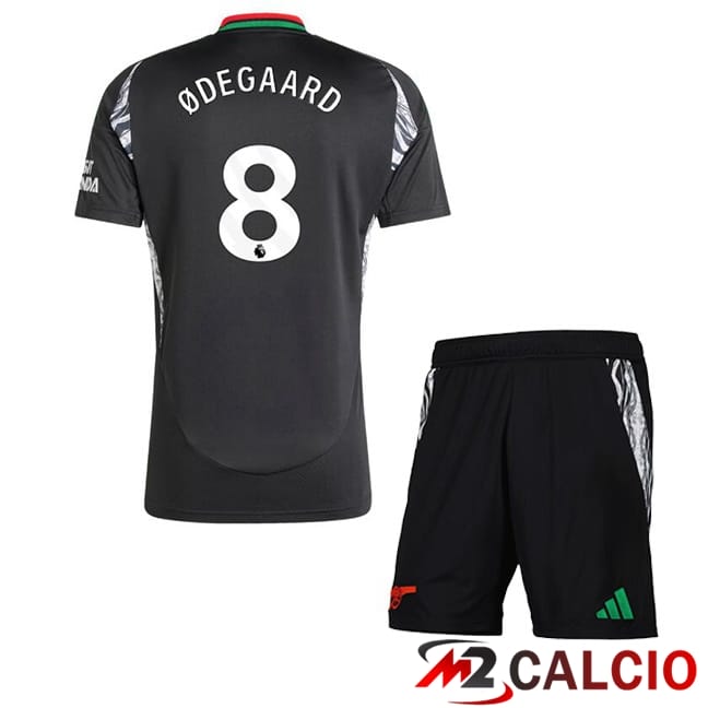 Maglie Calcio Arsenal (ØDEGAARD 8) Bambino Seconda Nero 2024/2025