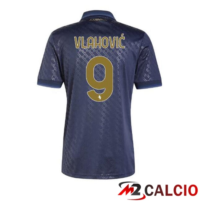 Maglie Calcio Juventus (VLAHOVIĆ 9) Terza Blu Reale 2024/2025