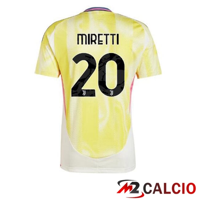 Maglie Calcio Juventus (MIRETTI 20) Seconda Giallo 2024/2025