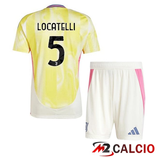 Maglie Calcio Juventus (LOCATELLI 5) Bambino Seconda Giallo 2024/2025