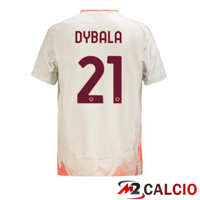 Maglie Calcio AS Roma (DYBALA 21) Seconda Bianco 2024/2025