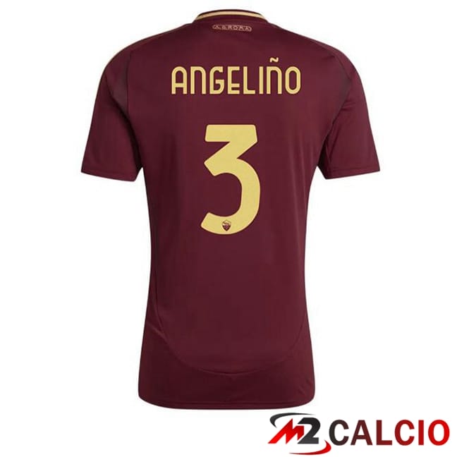 Maglie Calcio AS Roma (ANGELIÑO 3) Prima Rosso 2024/2025