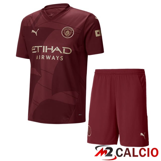 Maglie Calcio Manchester City Bambino Terza Marrone 2024/2025