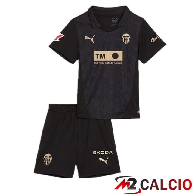 Maglie Calcio Valencia CF Bambino Seconda Nero 2024/2025