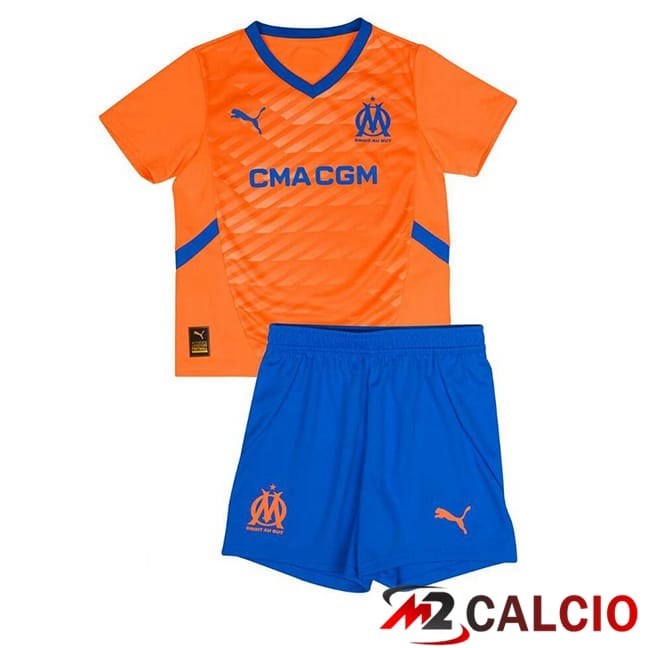 Maglie Calcio Marsiglia OM Bambino Terza Arancia 2024/2025