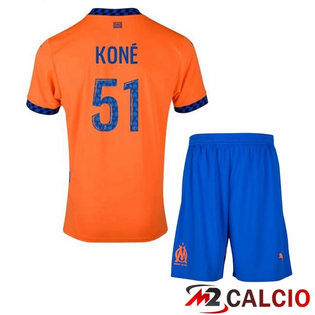 Maglie Calcio Marsiglia OM (KONÉ 51) Bambino Terza Arancia 2024/2025