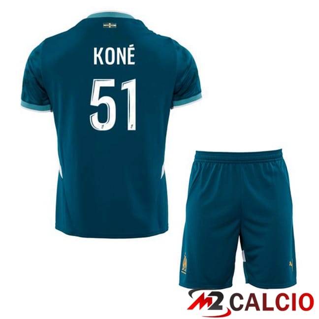 Maglie Calcio Marsiglia OM (KONÉ 51) Bambino Seconda Blu 2024/2025