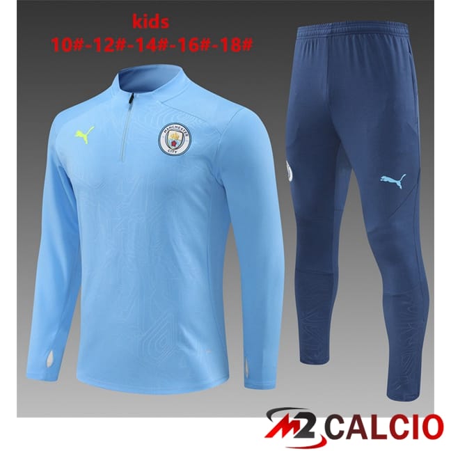 Insieme Tuta Calcio Manchester City Bambino Blu 2024/2025