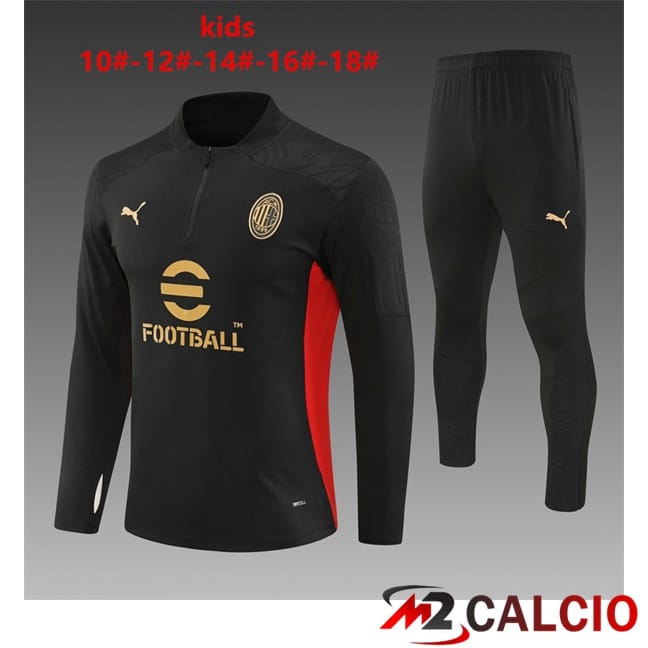 Insieme Tuta Calcio AC Milan Bambino Nero 2024/2025