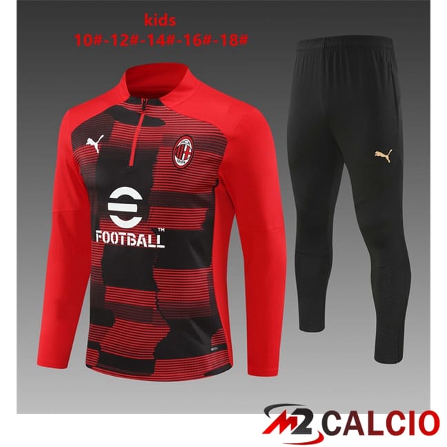 Insieme Tuta Calcio AC Milan Bambino Rosso 2024/2025