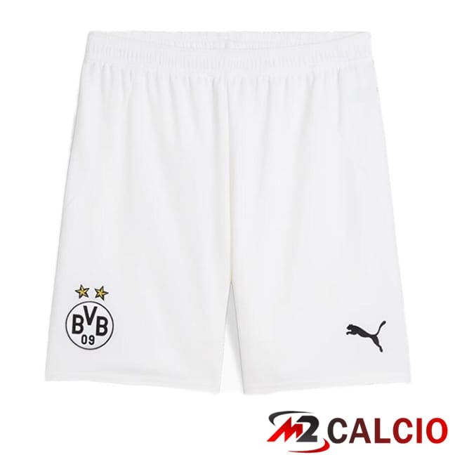 Pantaloncini Calcio Dortmund BVB Seconda Bianco 2024/2025