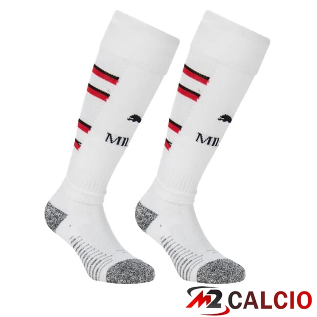 Calzini Calcio AC Milan Seconda Bianco 2024/2025
