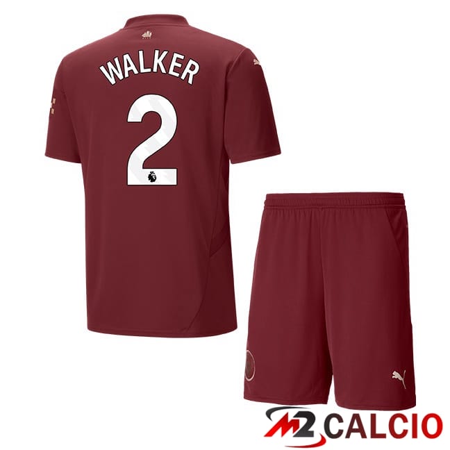Maglie Calcio Manchester City (Kyle Walker 2) Bambino Terza Marrone 2024/2025