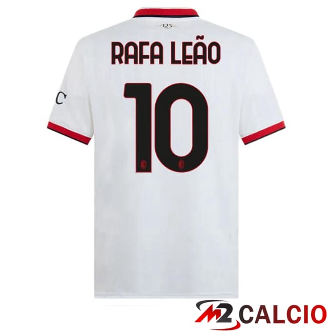 Maglie Calcio AC Milan (Rafa Leão 10) Seconda Bianco 2024/2025