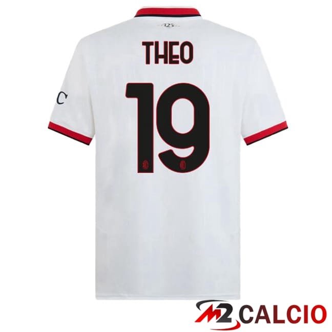 Maglie Calcio AC Milan (THEO 19) Seconda Bianco 2024/2025