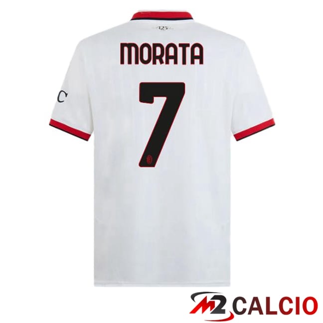 Maglie Calcio AC Milan (Morata 7) Seconda Bianco 2024/2025
