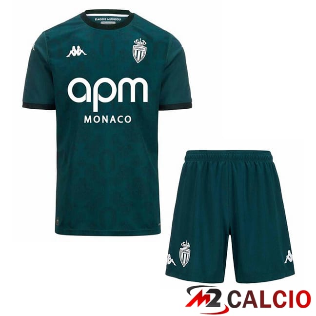 Maglie Calcio AS Monaco Bambino Seconda Verde 2024/2025