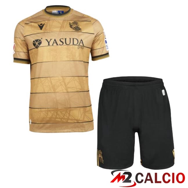 Maglie Calcio Real Sociedad Bambino Seconda Giallo 2024/2025