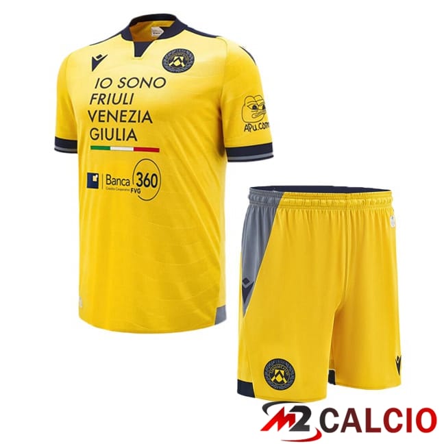 Maglie Calcio Udinese Calcio Bambino Seconda Giallo 2024/2025