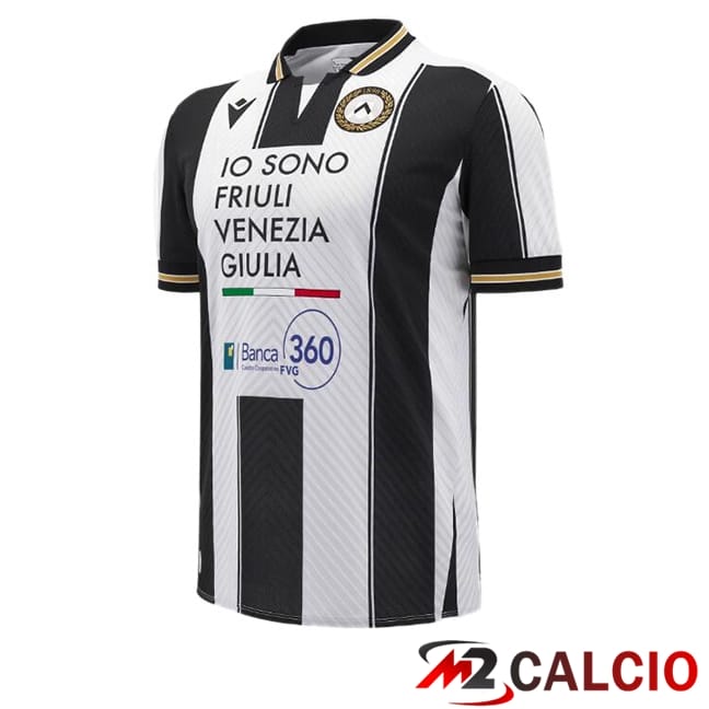 Maglie Calcio Udinese Calcio Prima Bianco Nero 2024/2025