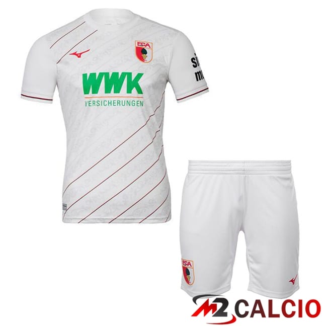 Maglie Calcio FC Augsburg Bambino Prima Bianco 2024/2025