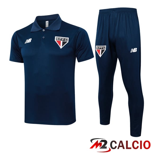 Insieme Polo Sao Paulo FC + Pantaloni Blu Reale 2024/2025