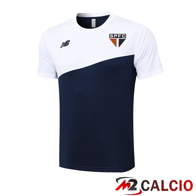 T Shirt Allenamento Sao Paulo FC Bianco Blu Reale 2024/2025