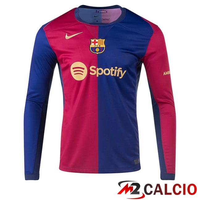 Maglie Calcio FC Barcellona Manica Lunga Prima 2024/2025