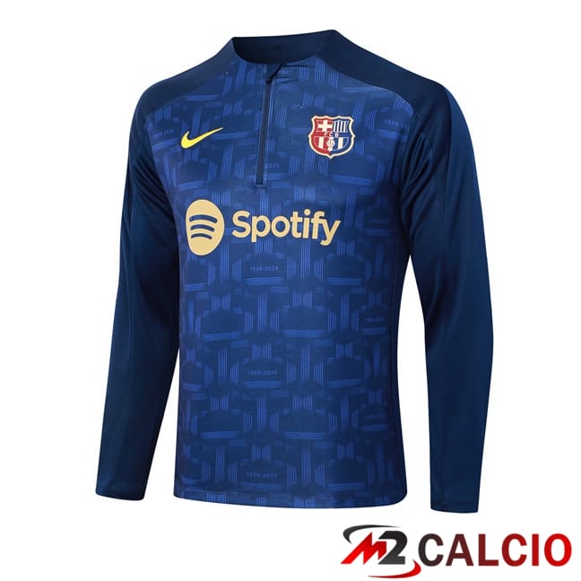 Felpa Allenamento FC Barcellona Blu Reale 2024/2025